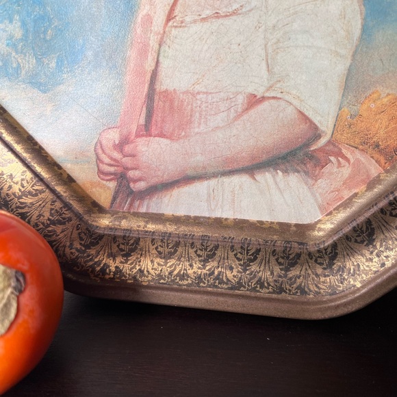 Vintage 1960’s Tin Art of Miss Juliana Willoughby by George Romney,Ready to Hang - Picture 2 of 7